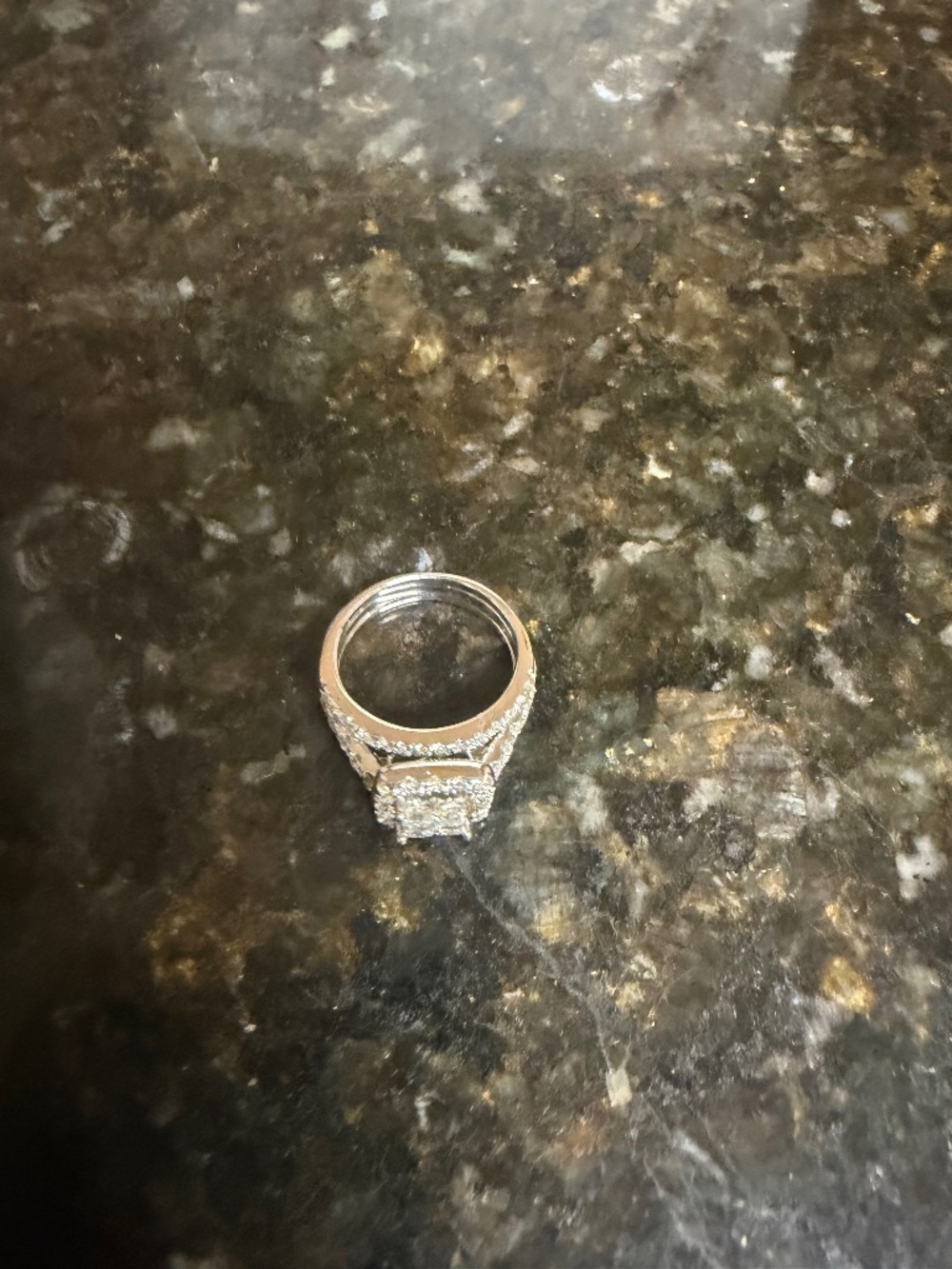 Halo Diamond Wedding Ring Set - Picture 2 of 4